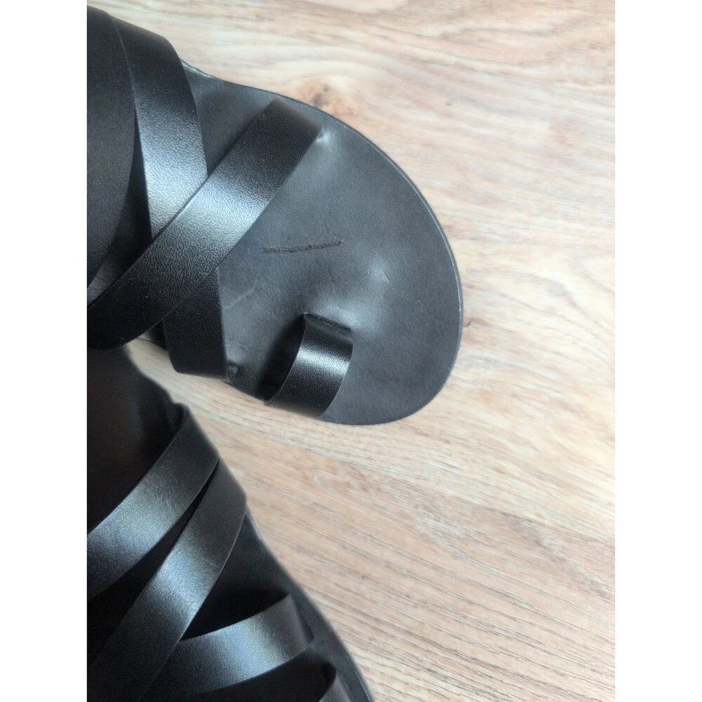 The Row City Kris Toe Ring Gladiator Sandals Womens EU 36 Black Leather - Picture 9 of 16